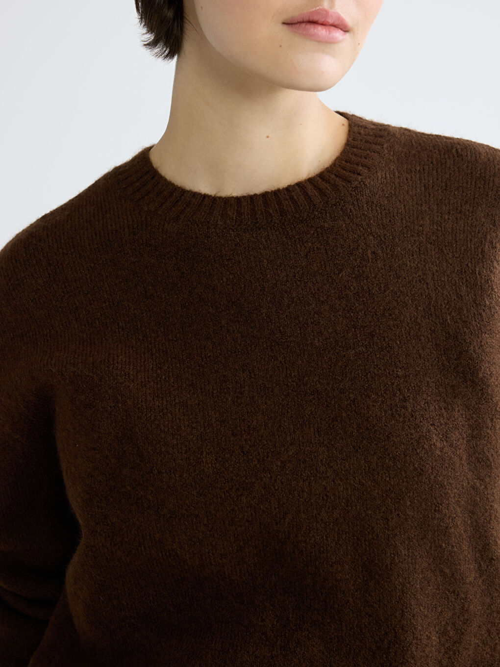 Crew Neck Oversize Women's Knitwear Sweater-2