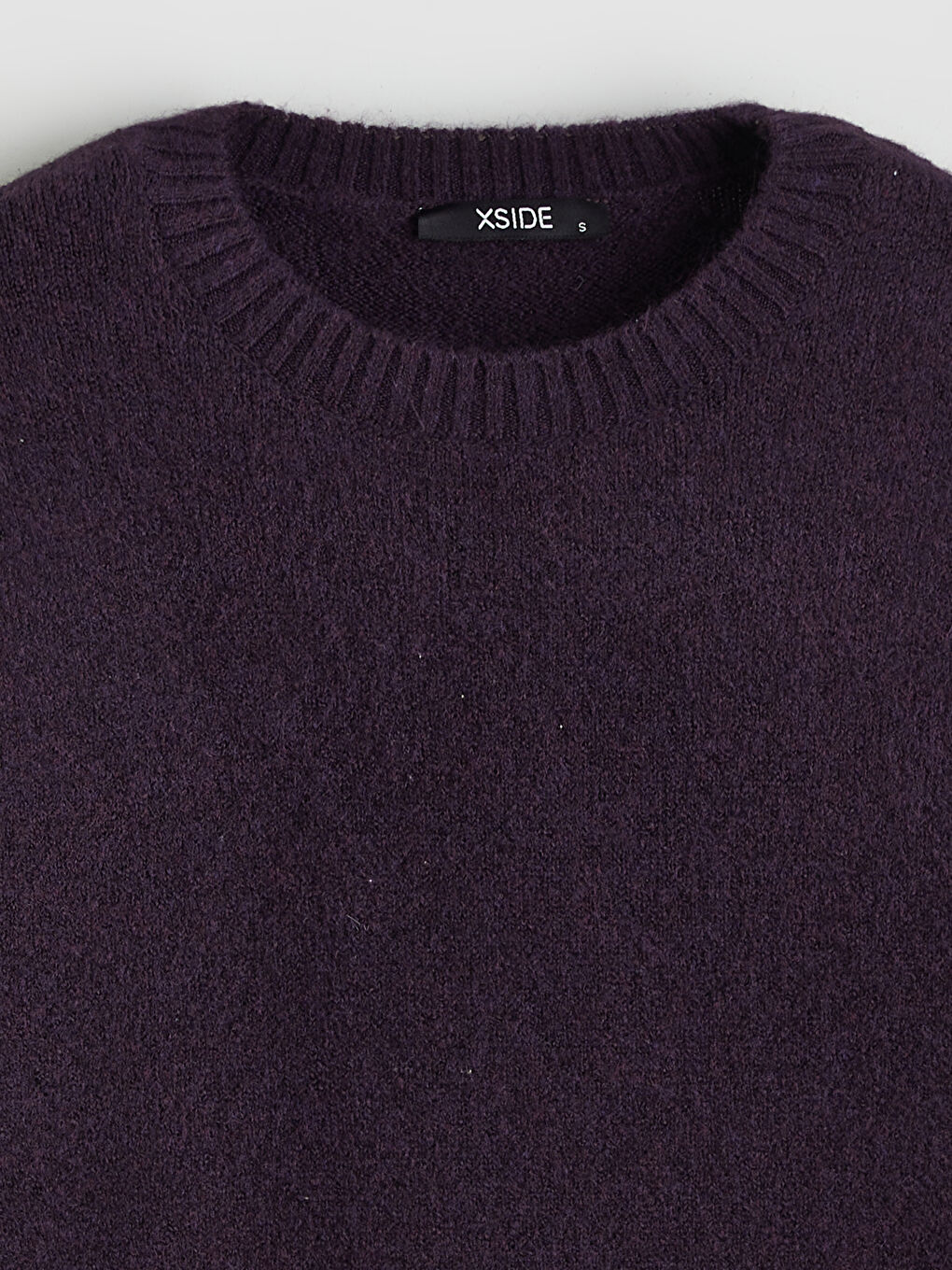 Mor Bisiklet Yaka Oversize Kadın Triko Kazak-5