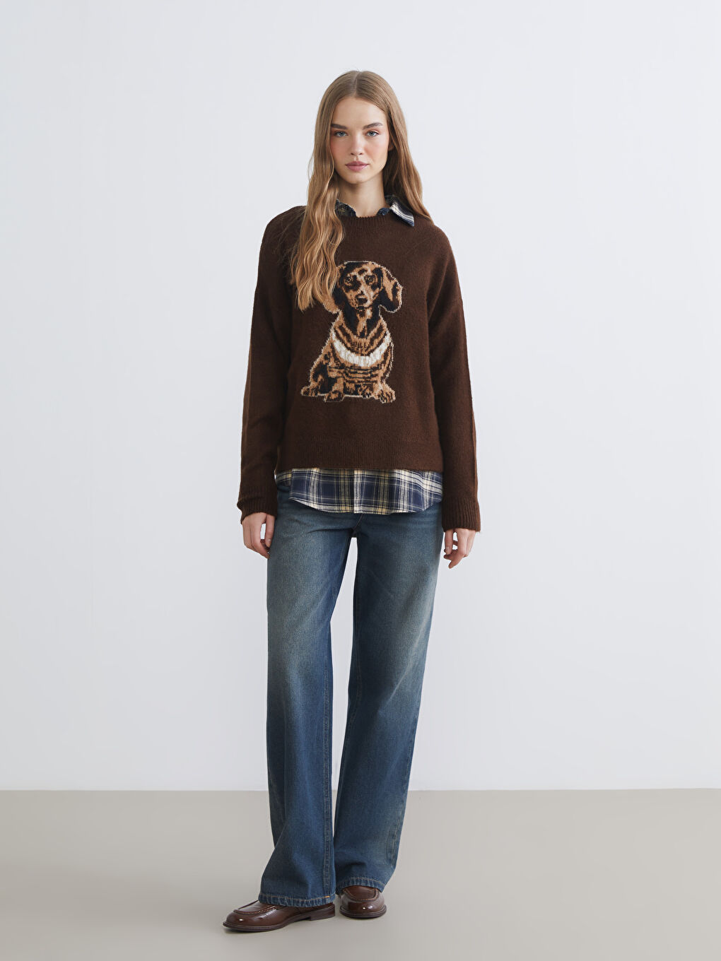 Woman BROWN Sweater-1