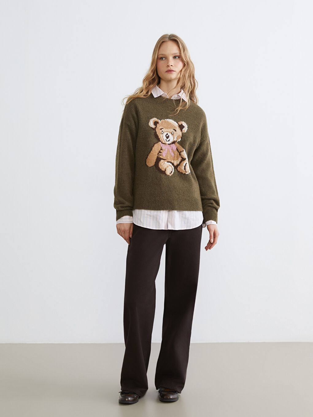 Woman KHAKI Sweater-1