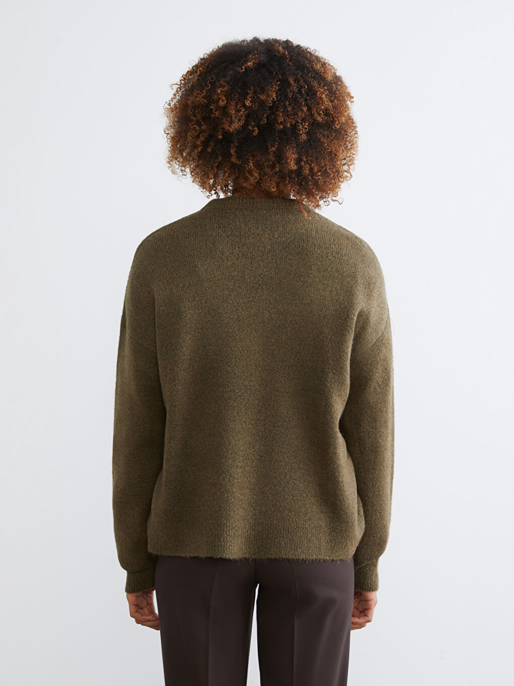 Bear Pattern Oversize Women's Knitwear Sweater-3