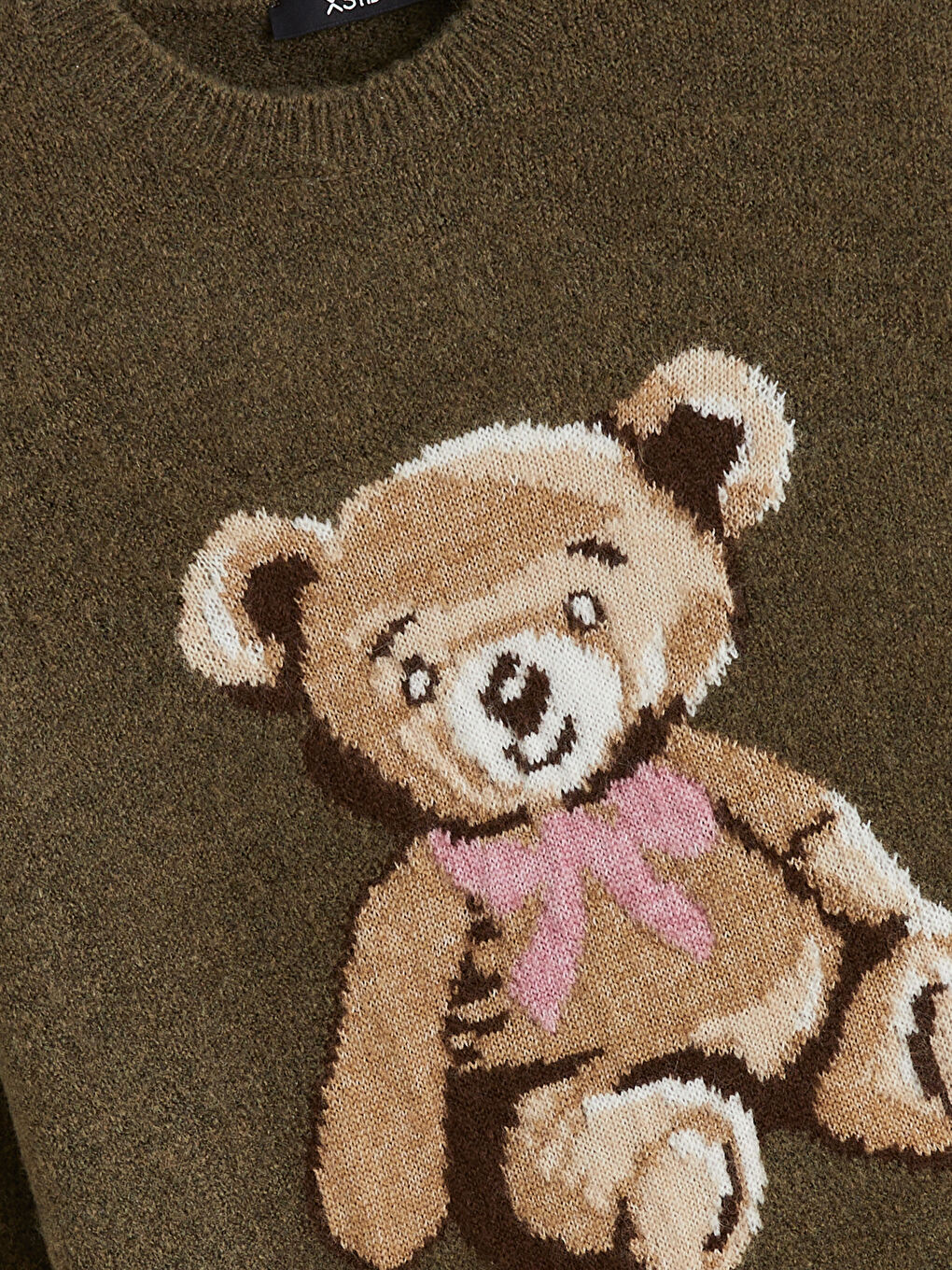 Bear Pattern Oversize Women's Knitwear Sweater-5