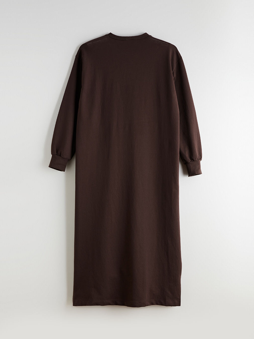 Kahverengi Bisiklet Yaka Sweat Elbise-3