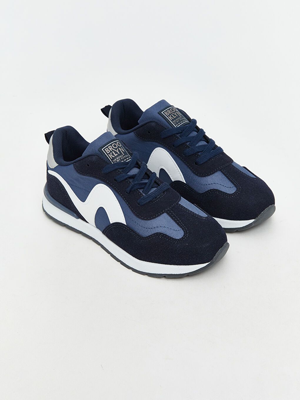 Lacivert Bağcıklı Erkek Çocuk Spor Ayakkabı