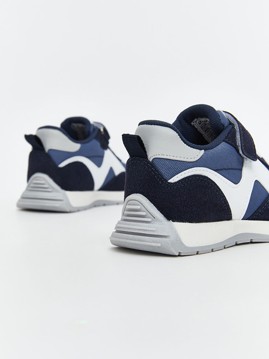 Lacivert Bağcık ve Cırt Cırtlı Erkek Bebek Spor Ayakkabı-5