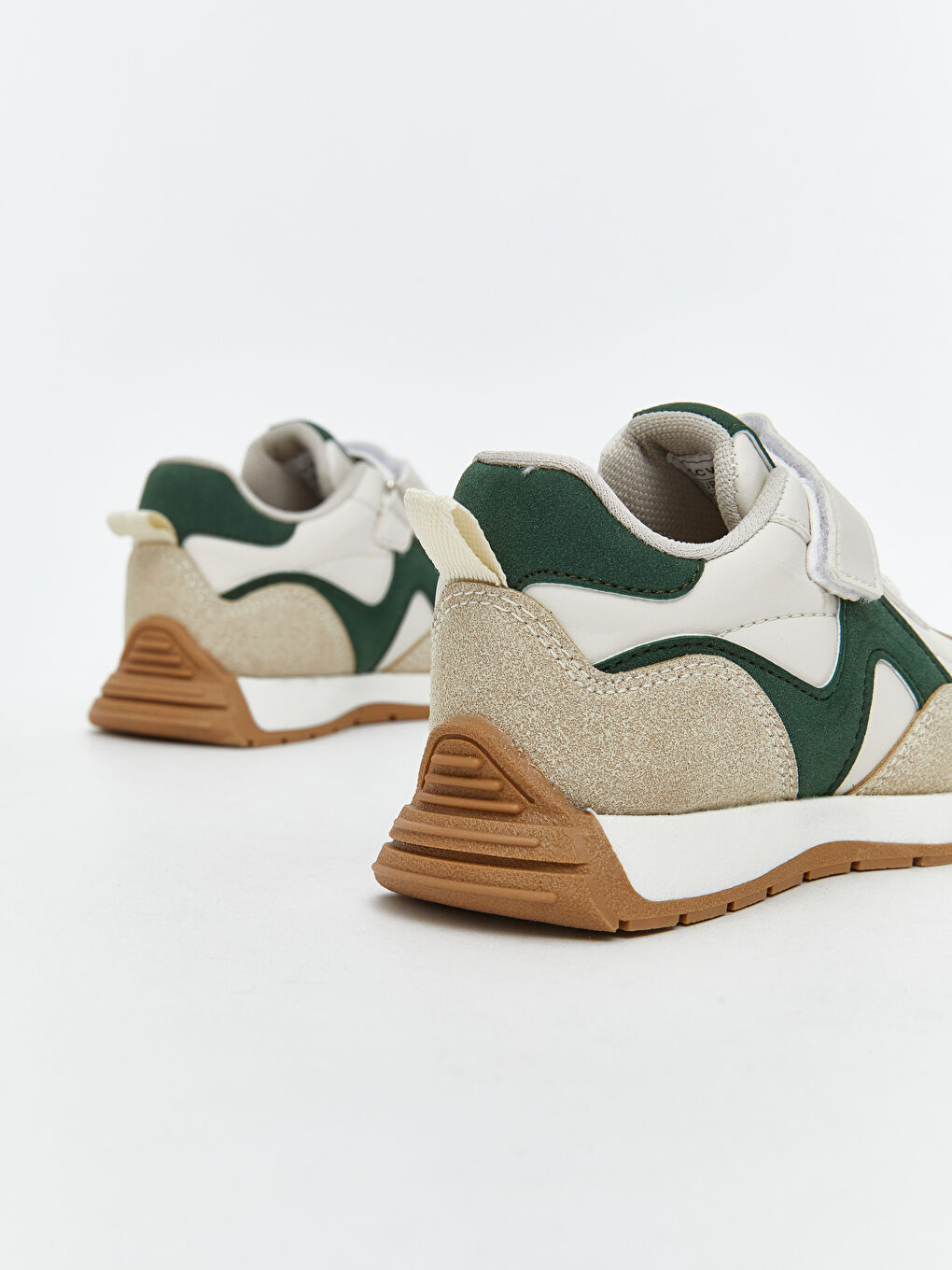 Bej Bağcık ve Cırt Cırtlı Erkek Bebek Spor Ayakkabı-6