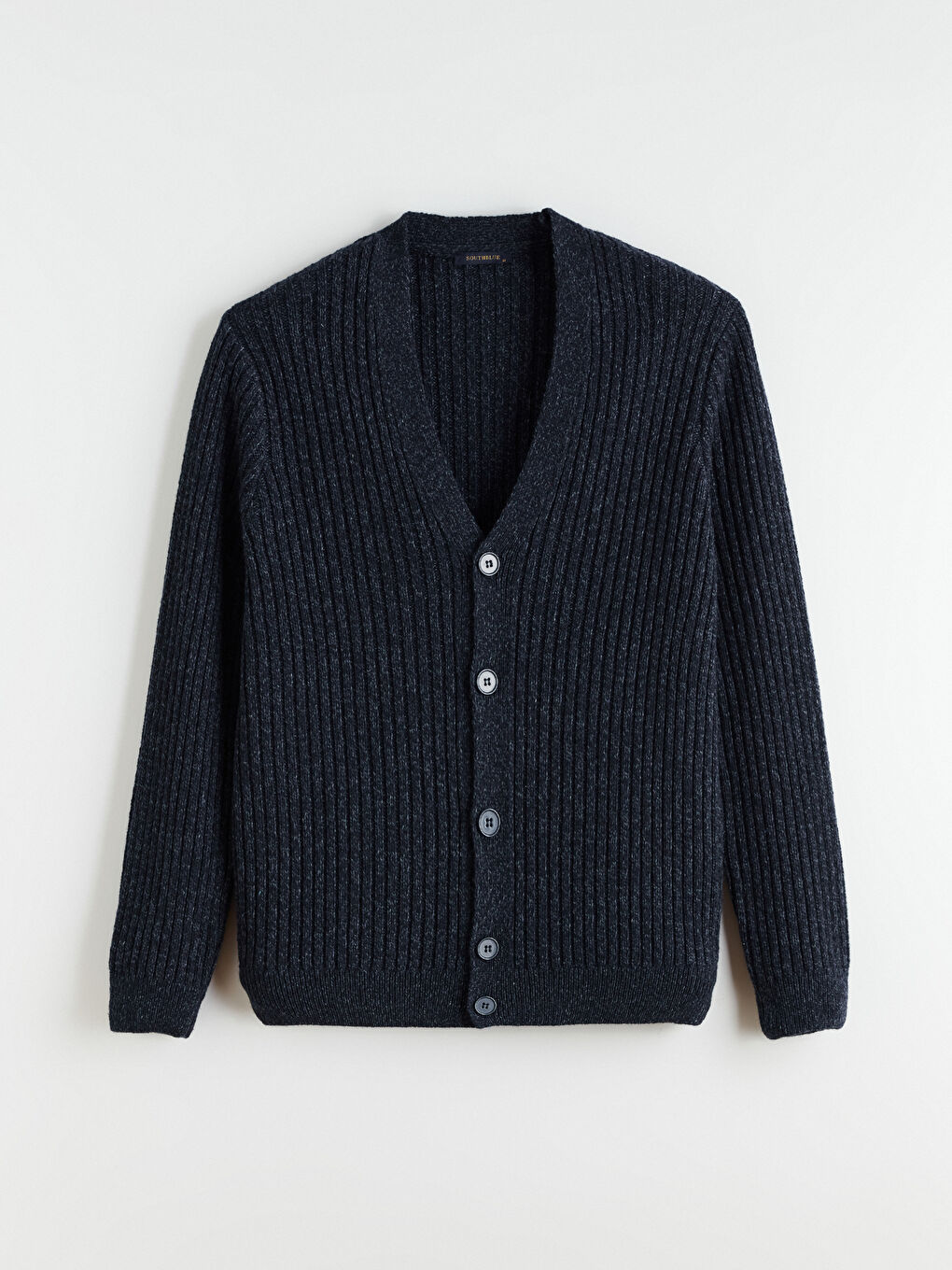 Кардиган из трикотажа с V-образным вырезом стандартного кроя для мужчин-4