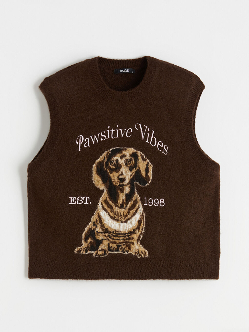 Woman BROWN Sweater Vest-4