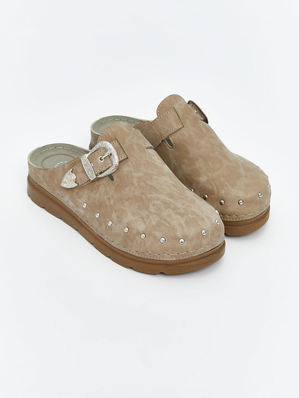 Bej Süet Görünümlü Kadın Terlik