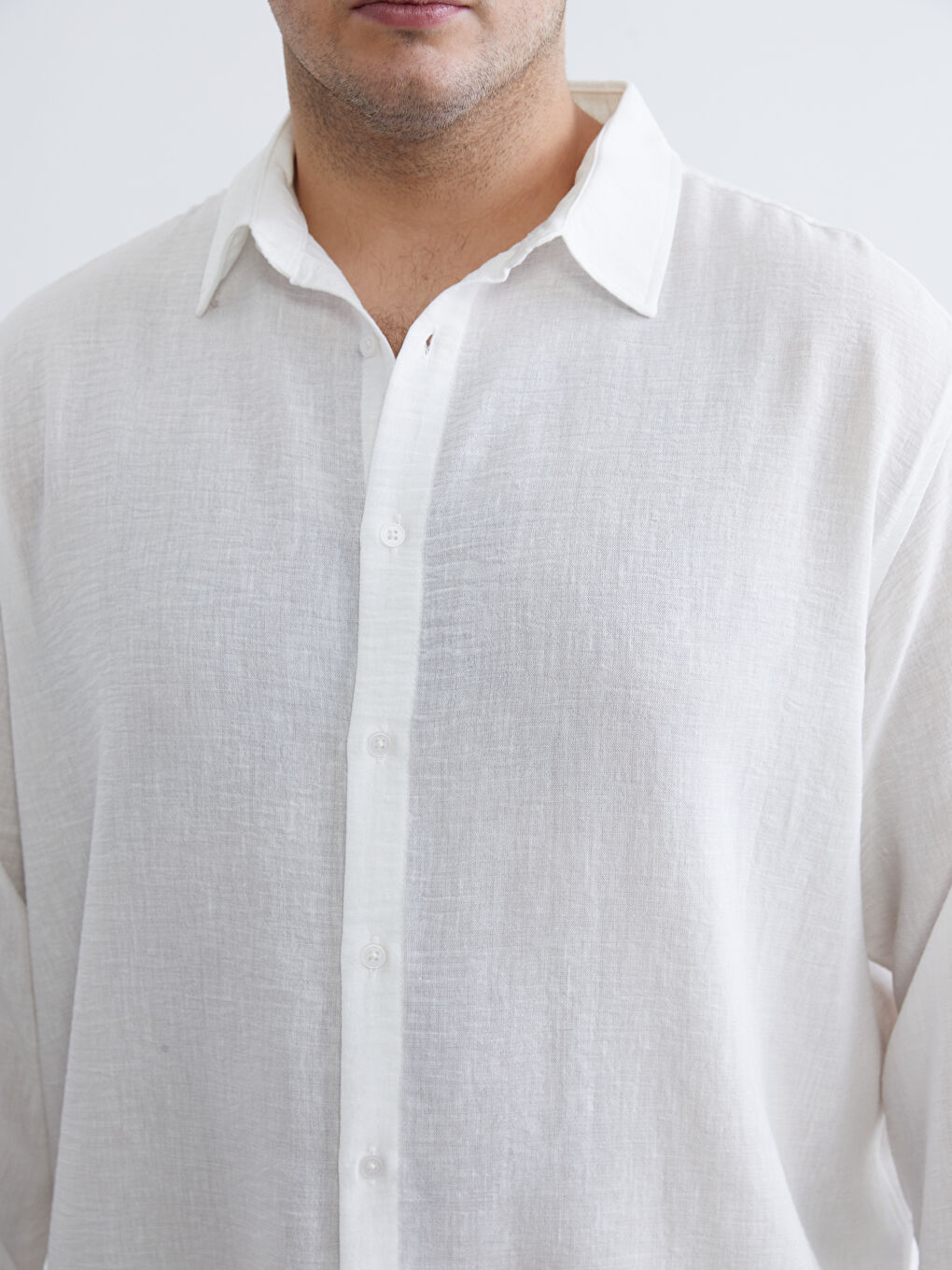 Plus Size Basic Men's Shirt-6