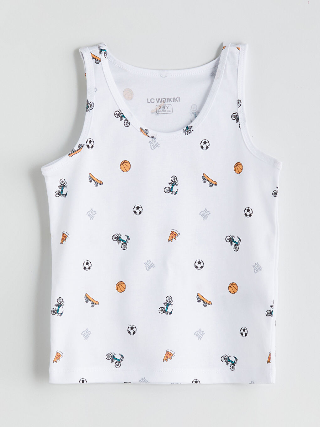 Beyaz Bisiklet Yaka Erkek Çocuk Atlet