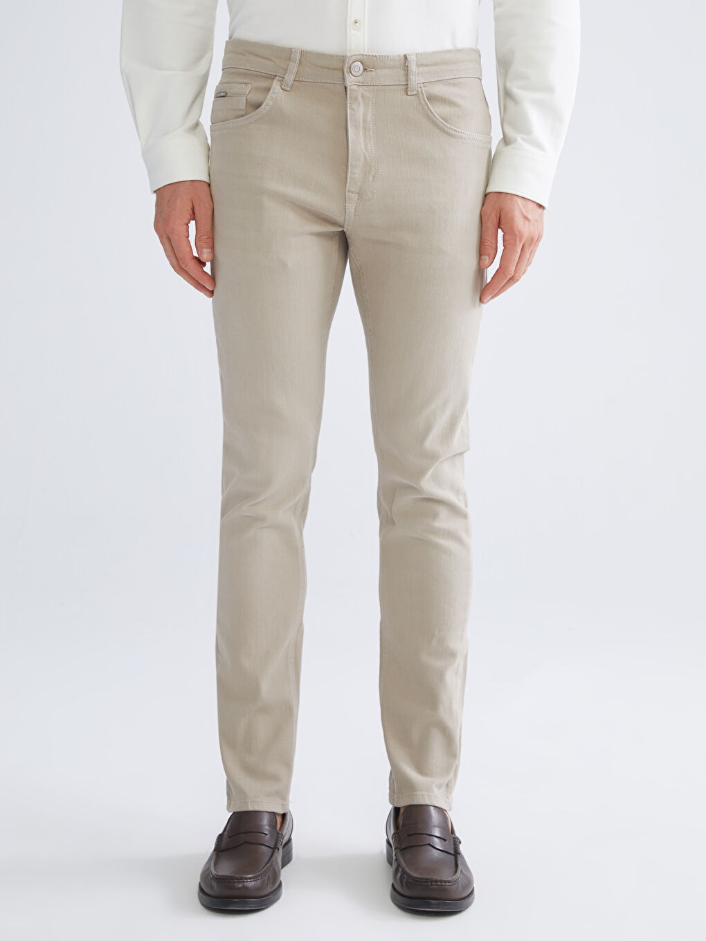 Bej 750 Slim Fit Erkek Jean Pantolon-1
