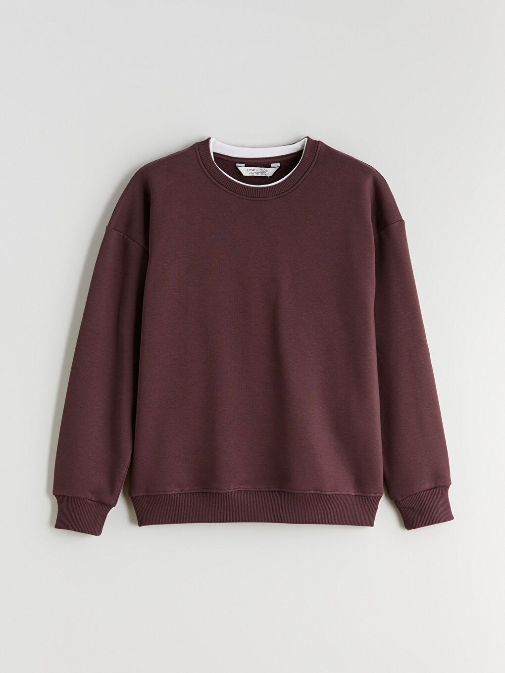 Mürdüm Bisiklet Yaka Erkek Çocuk Sweatshirt