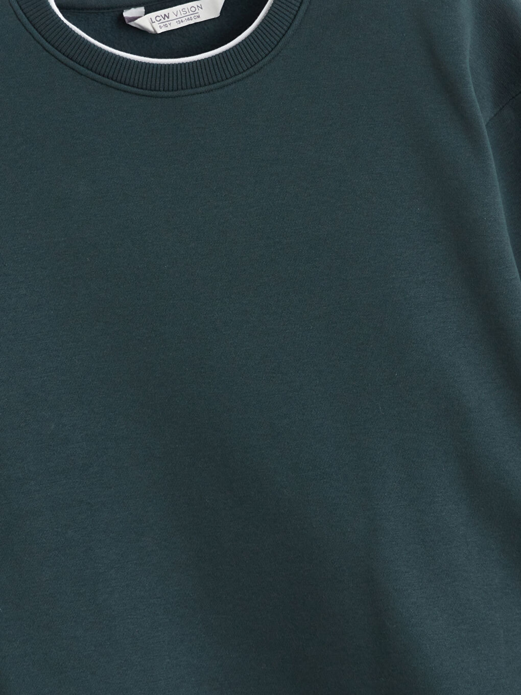 Yeşil Bisiklet Yaka Erkek Çocuk Sweatshirt-1