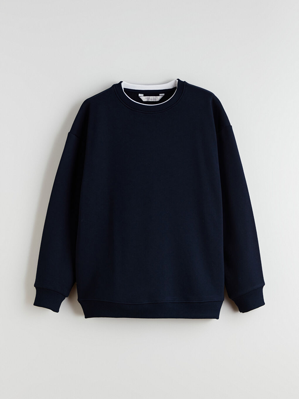 Lacivert Bisiklet Yaka Erkek Çocuk Sweatshirt