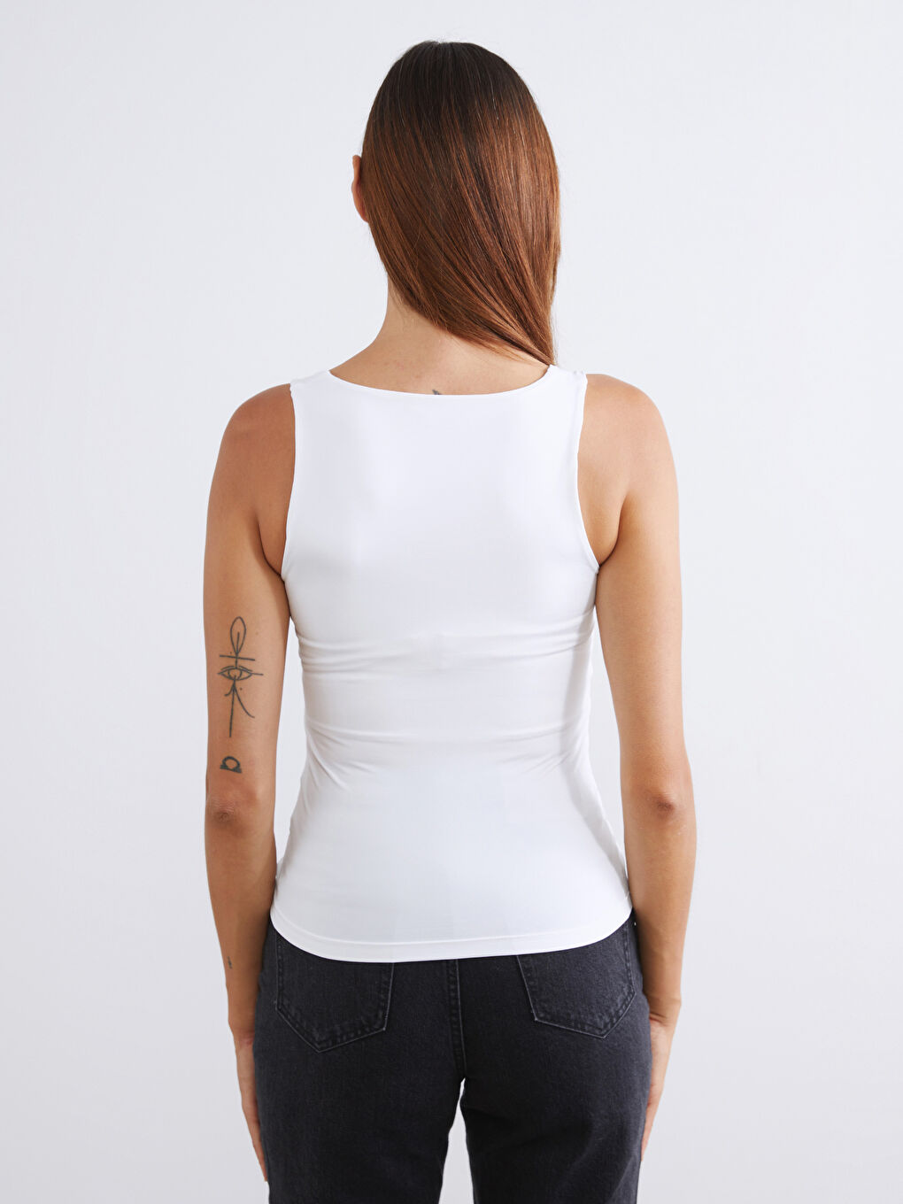 Siyah Kare Yaka Kadın Atlet 2'li-6