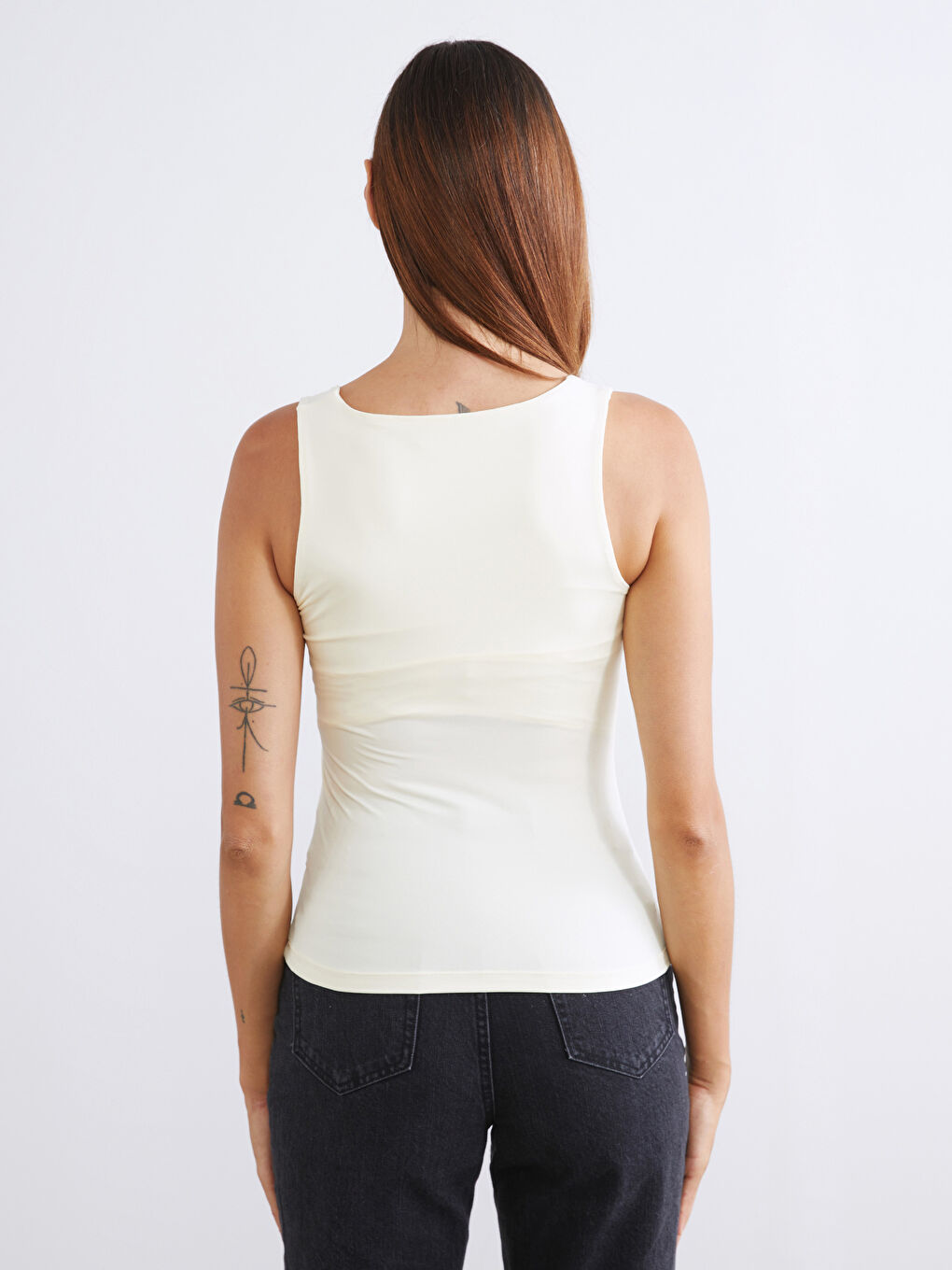 Sarı Kare Yaka Kadın Atlet 2'li-6