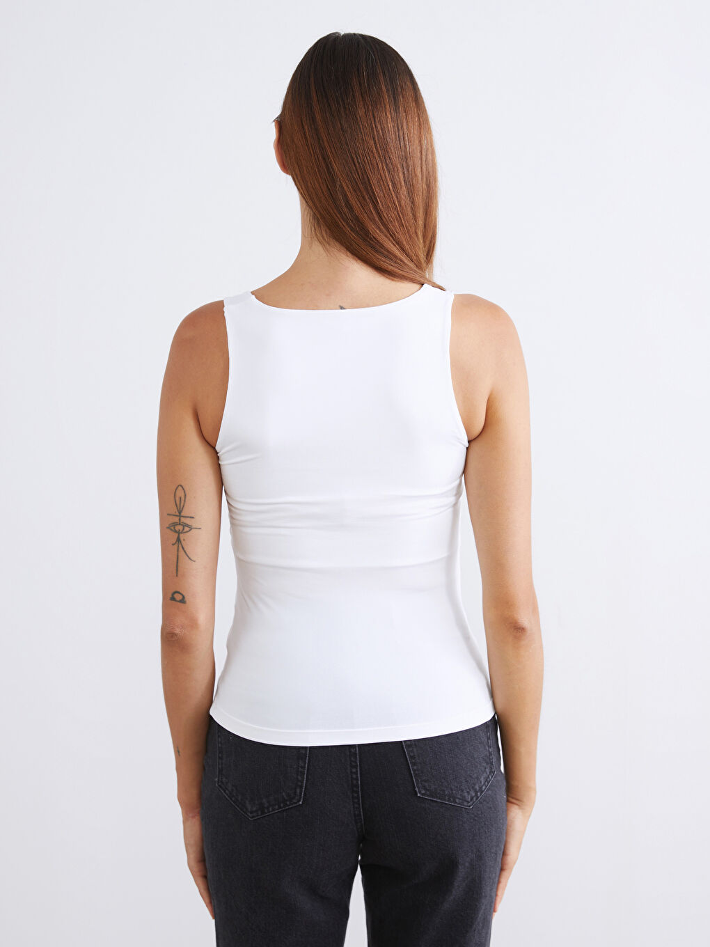 Mavi Kare Yaka Kadın Atlet 2'li-6