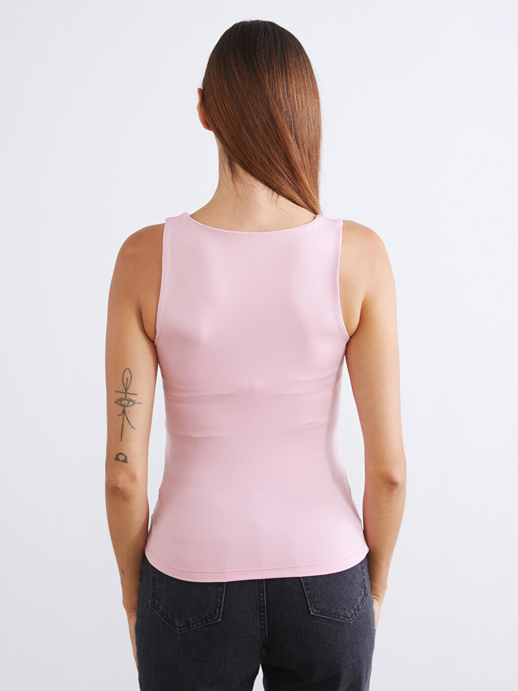 Pembe Kare Yaka Kadın Atlet 2'li-6