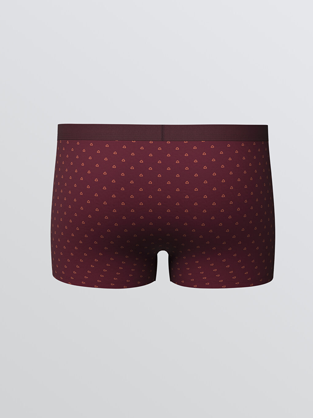 Bordo Standart Kalıp Pamuklu Esnek Erkek Boxer 3'lü-4