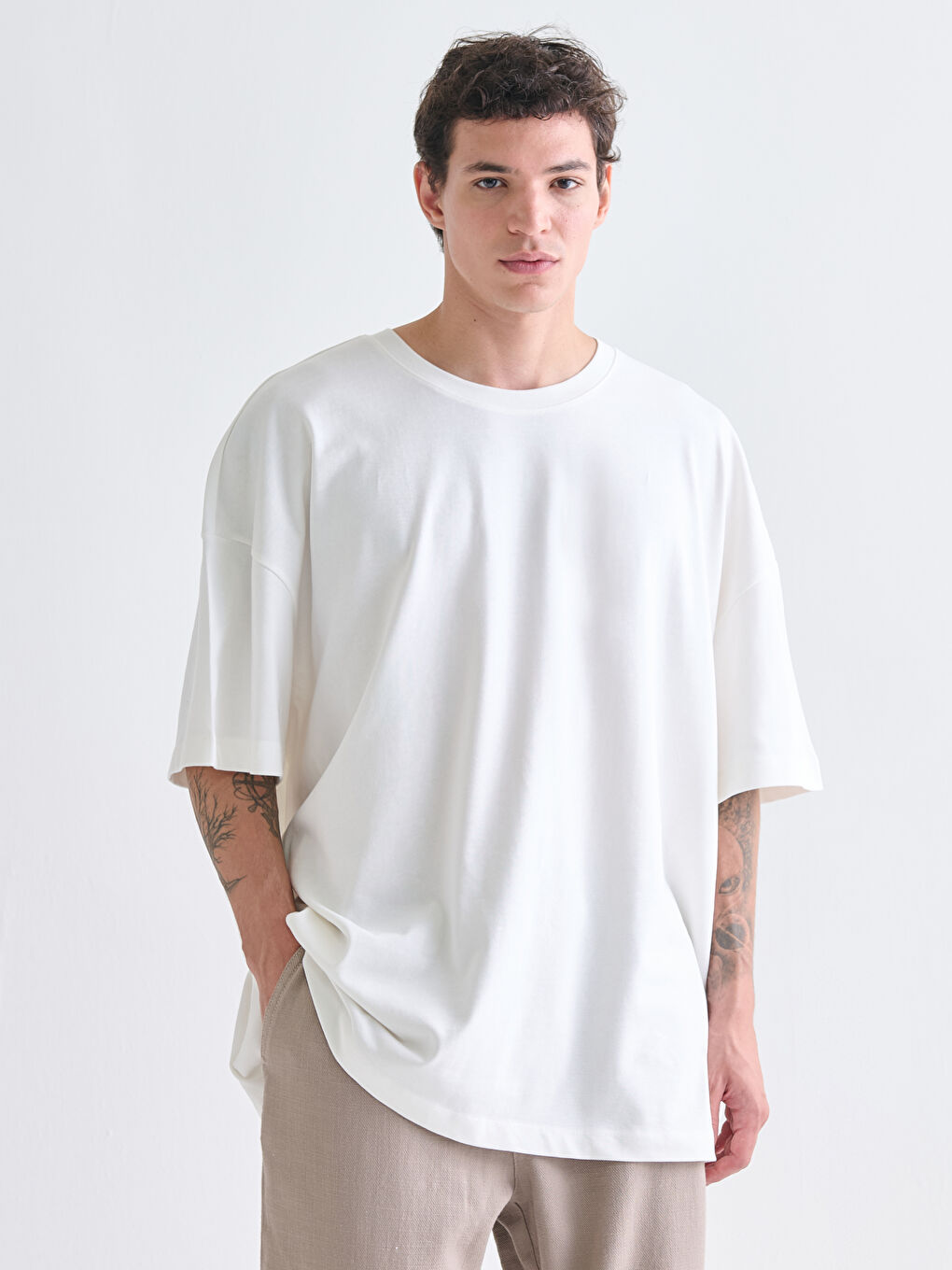 Man ECRU T-Shirt-1