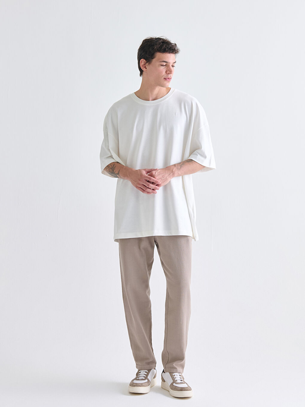 Man ECRU T-Shirt-3