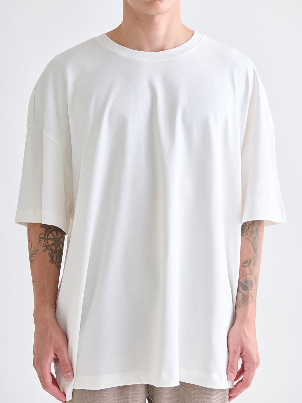 Man ECRU T-Shirt-5