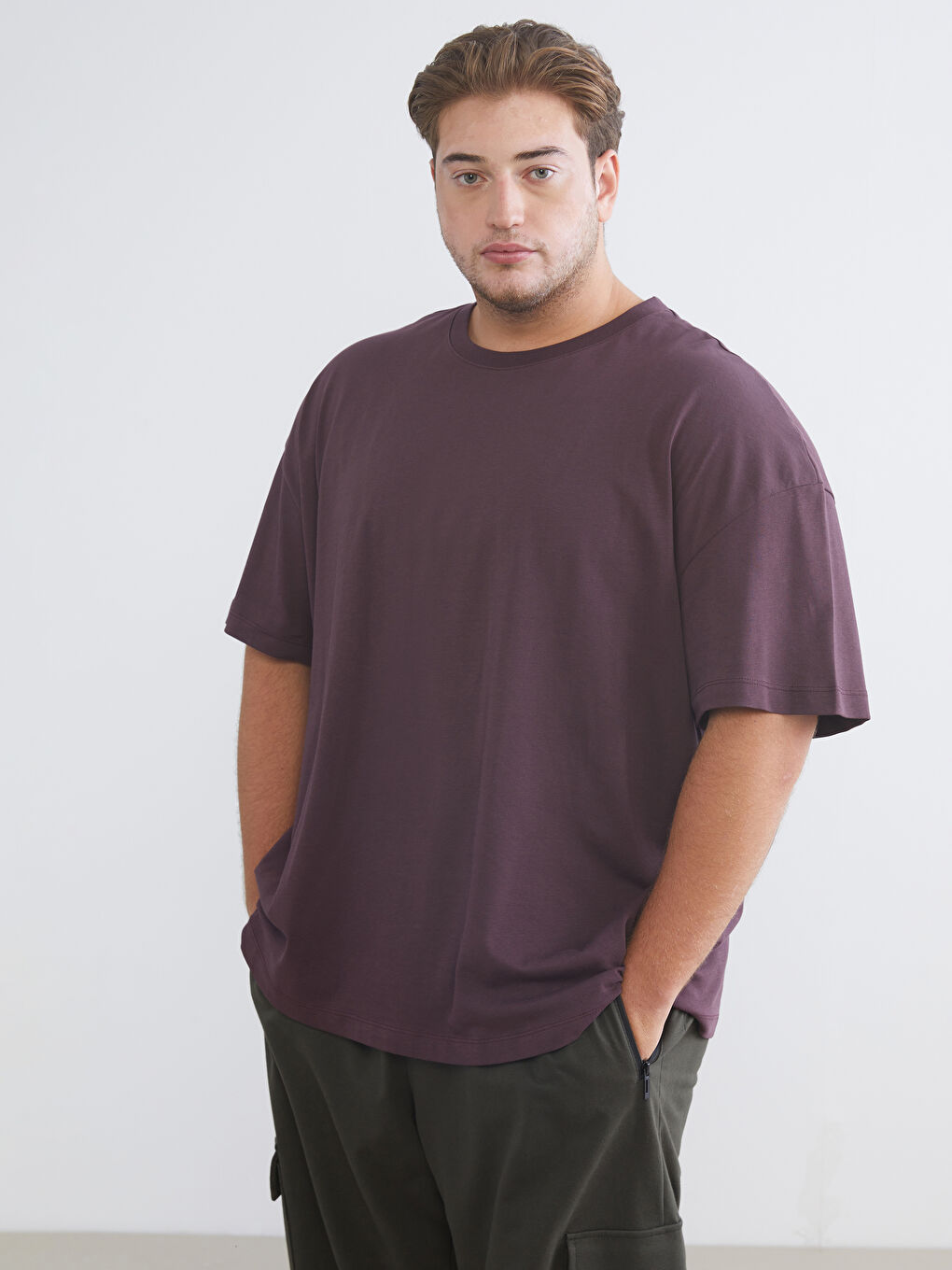 Plus Size Basic Jersey Men's T-Shirt