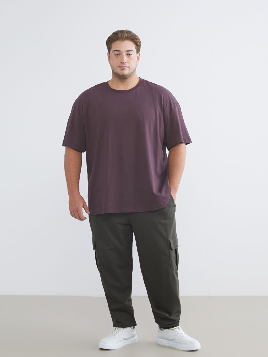 Plus Size Basic Jersey Men's T-Shirt-3