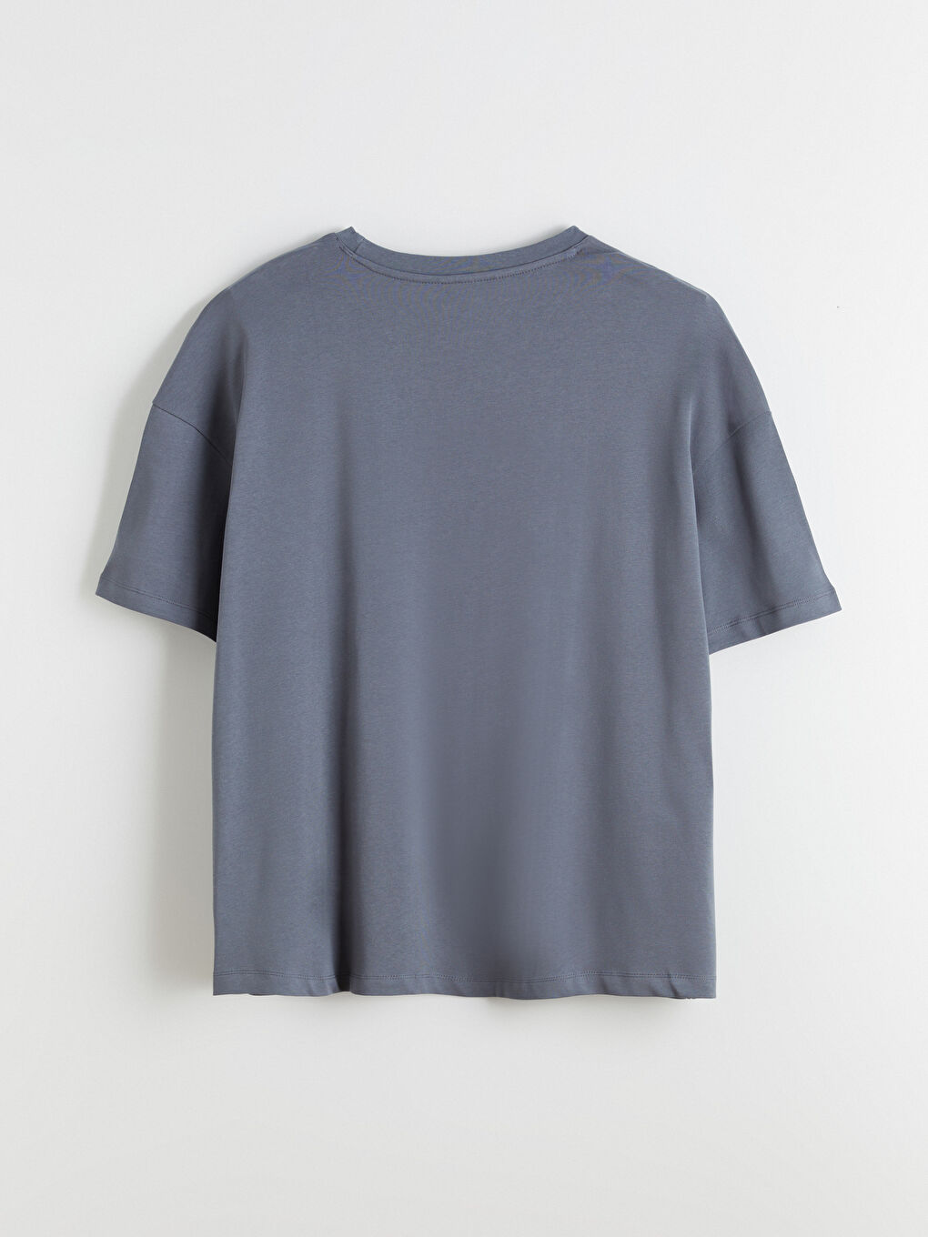 Gri Büyük Beden Basic Penye Erkek Tişört-9