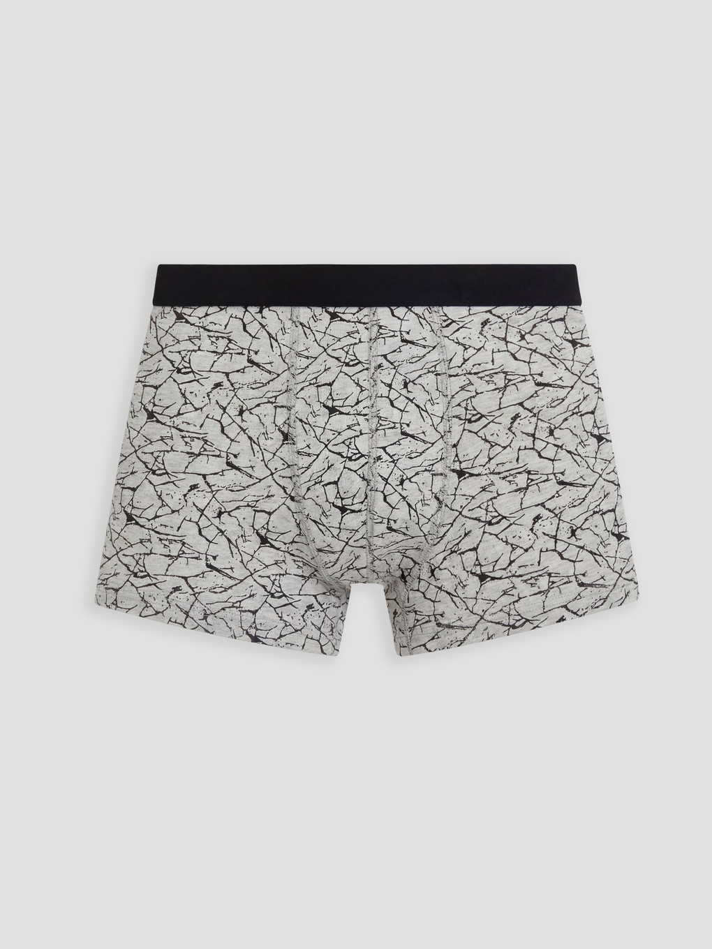 Siyah Regular Fit Pamuklu Erkek Boxer