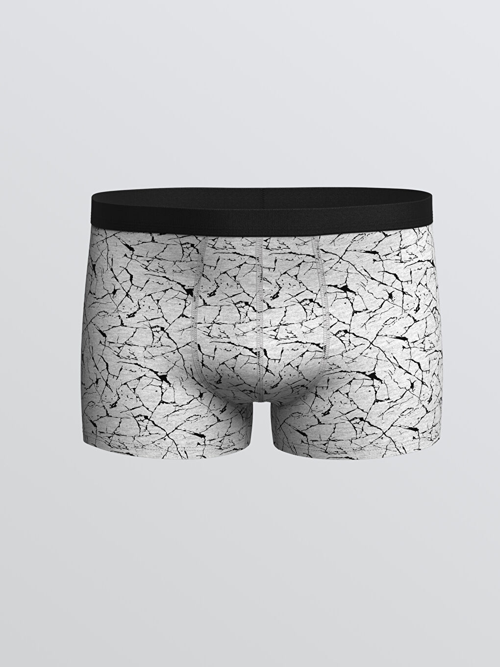 Gri Standart Kalıp Pamuklu Esnek Erkek Boxer 3'lü-2