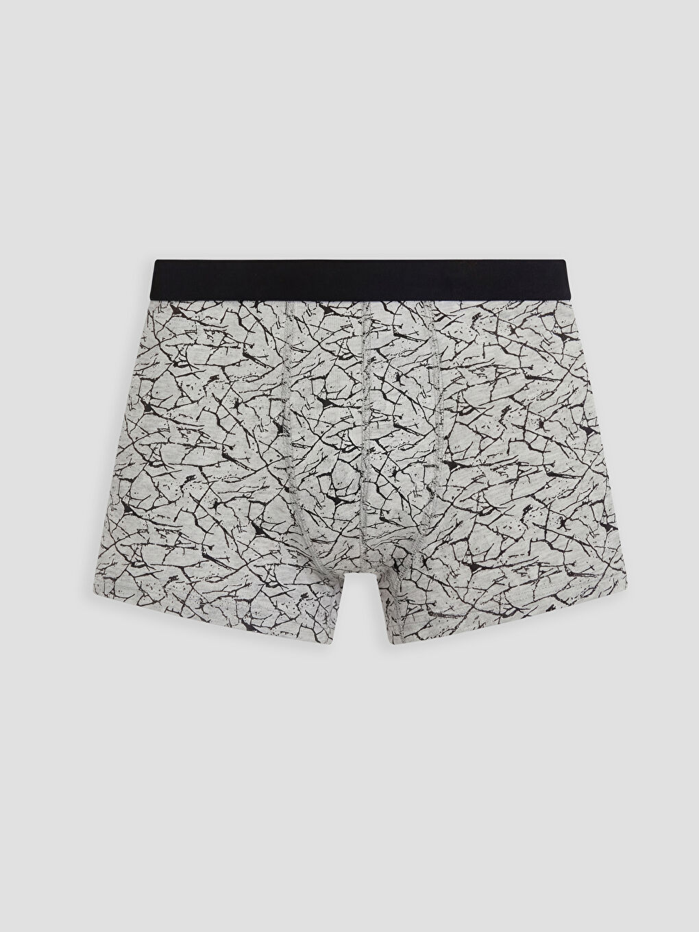 Gri Standart Kalıp Pamuklu Esnek Erkek Boxer 5'li-1