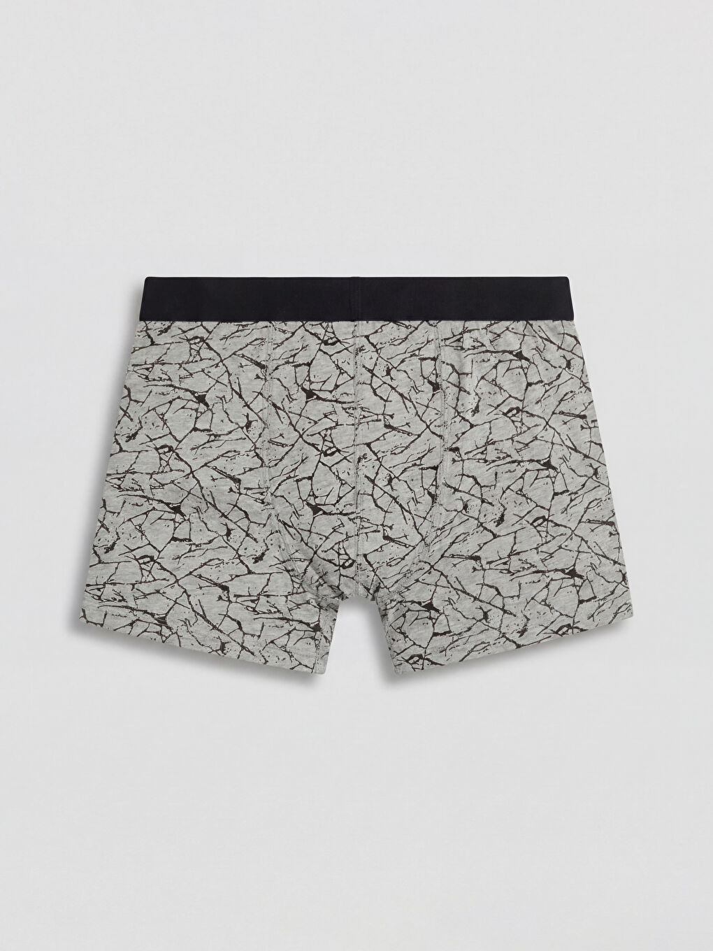 Gri Standart Kalıp Pamuklu Esnek Erkek Boxer 5'li-1