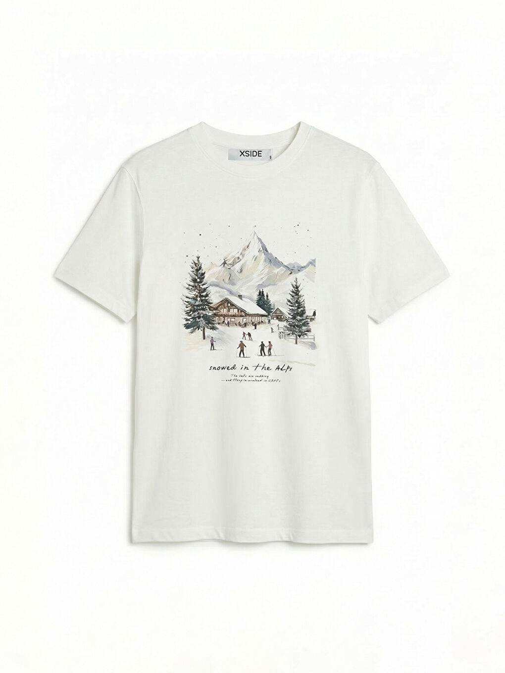 Футболка мужская джерси с принтом с круглым вырезом