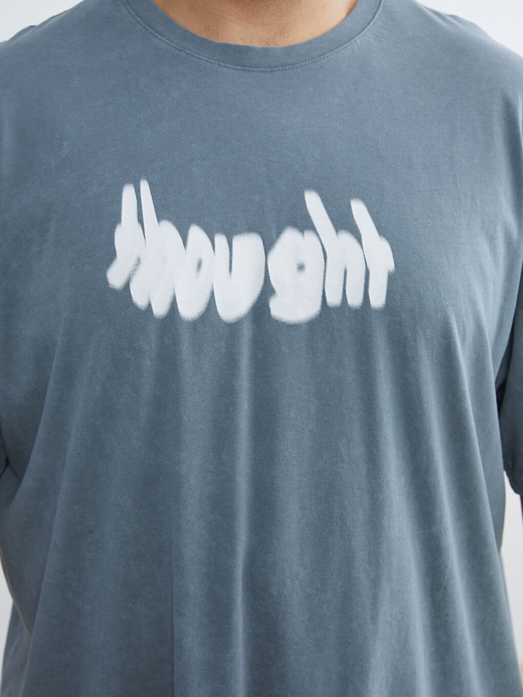 Plus Size Crew Neck Printed Cotton Men's T-Shirt-4