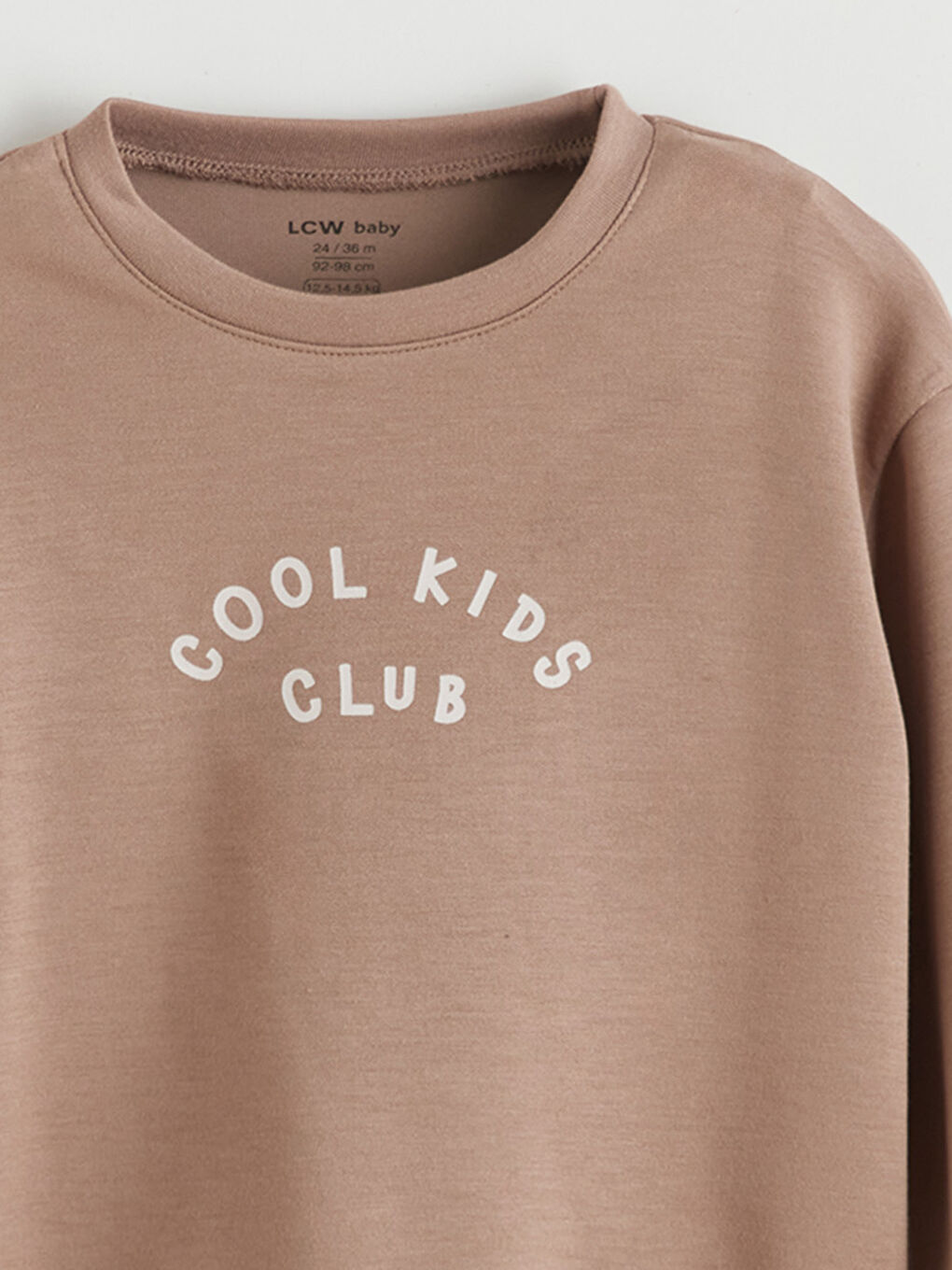 Kahverengi Bisiklet Yaka Baskılı Erkek Bebek Sweatshirt-2