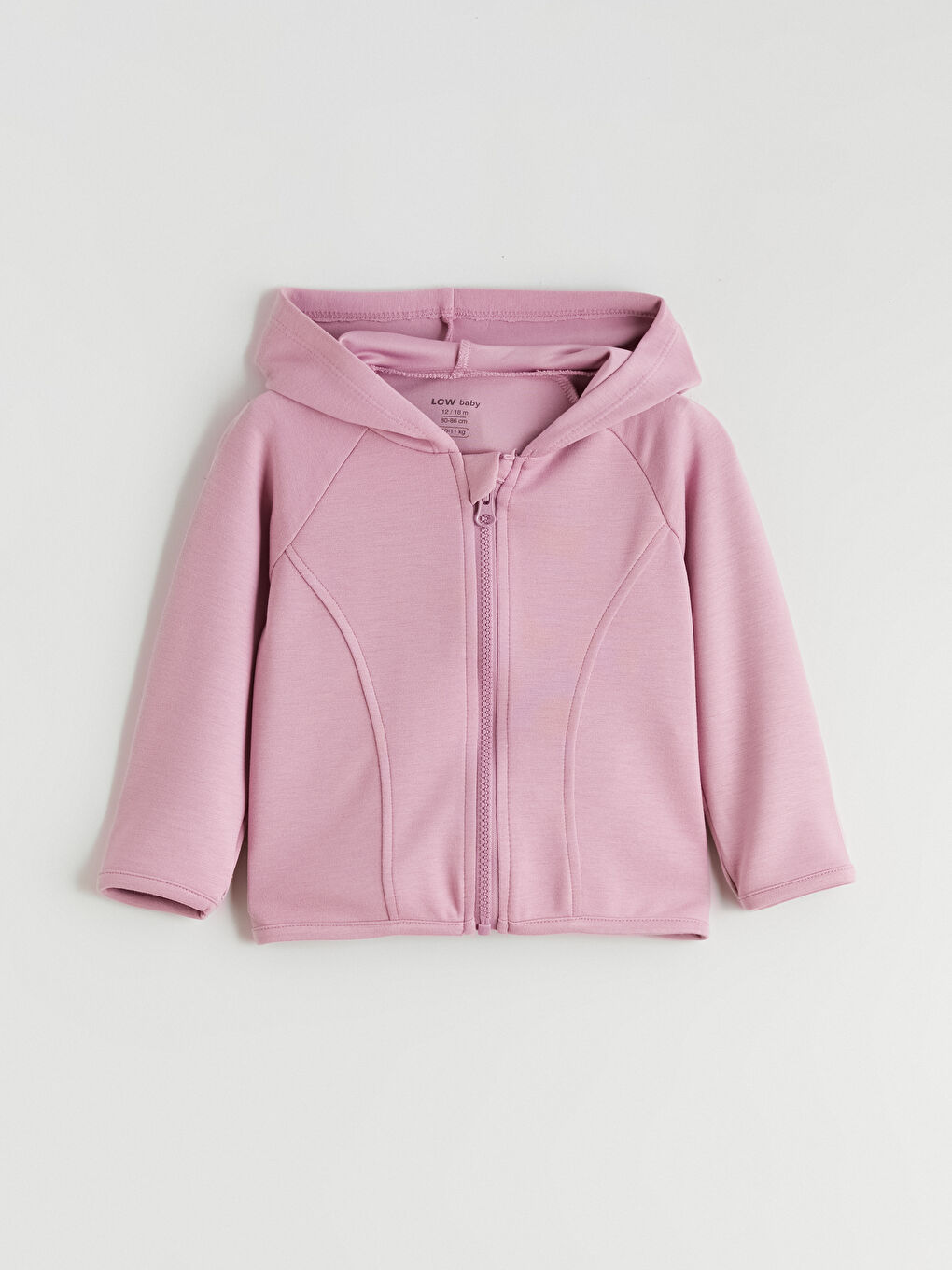 Lila Kapüşonlu Kız Bebek Eşofman Takım-1