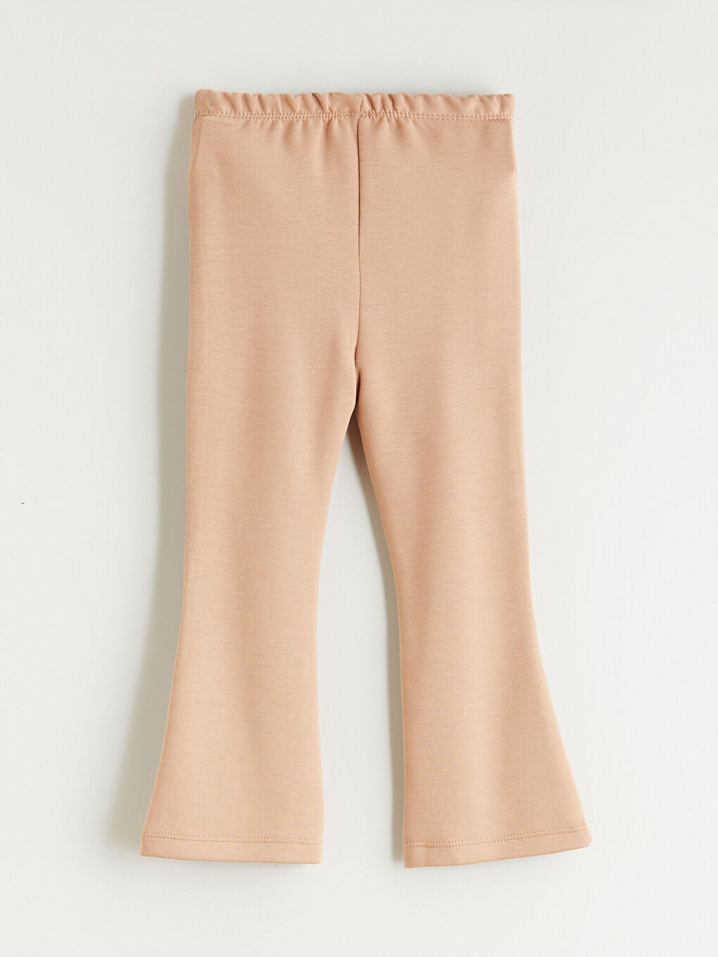 Kahverengi Beli Lastikli Basic Kız Bebek Eşofman Alt-1