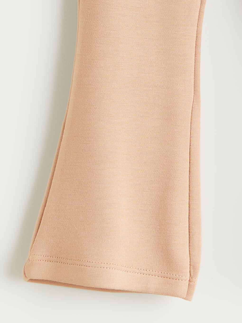 Kahverengi Beli Lastikli Basic Kız Bebek Eşofman Alt-2