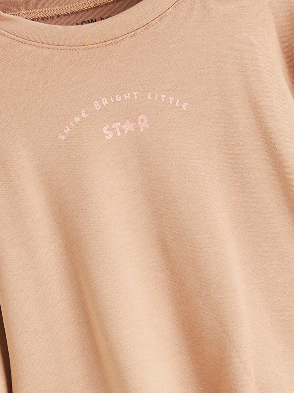 Kahverengi Bisiklet Yaka Baskılı Kız Bebek Sweatshirt ve Tayt 2'li-2