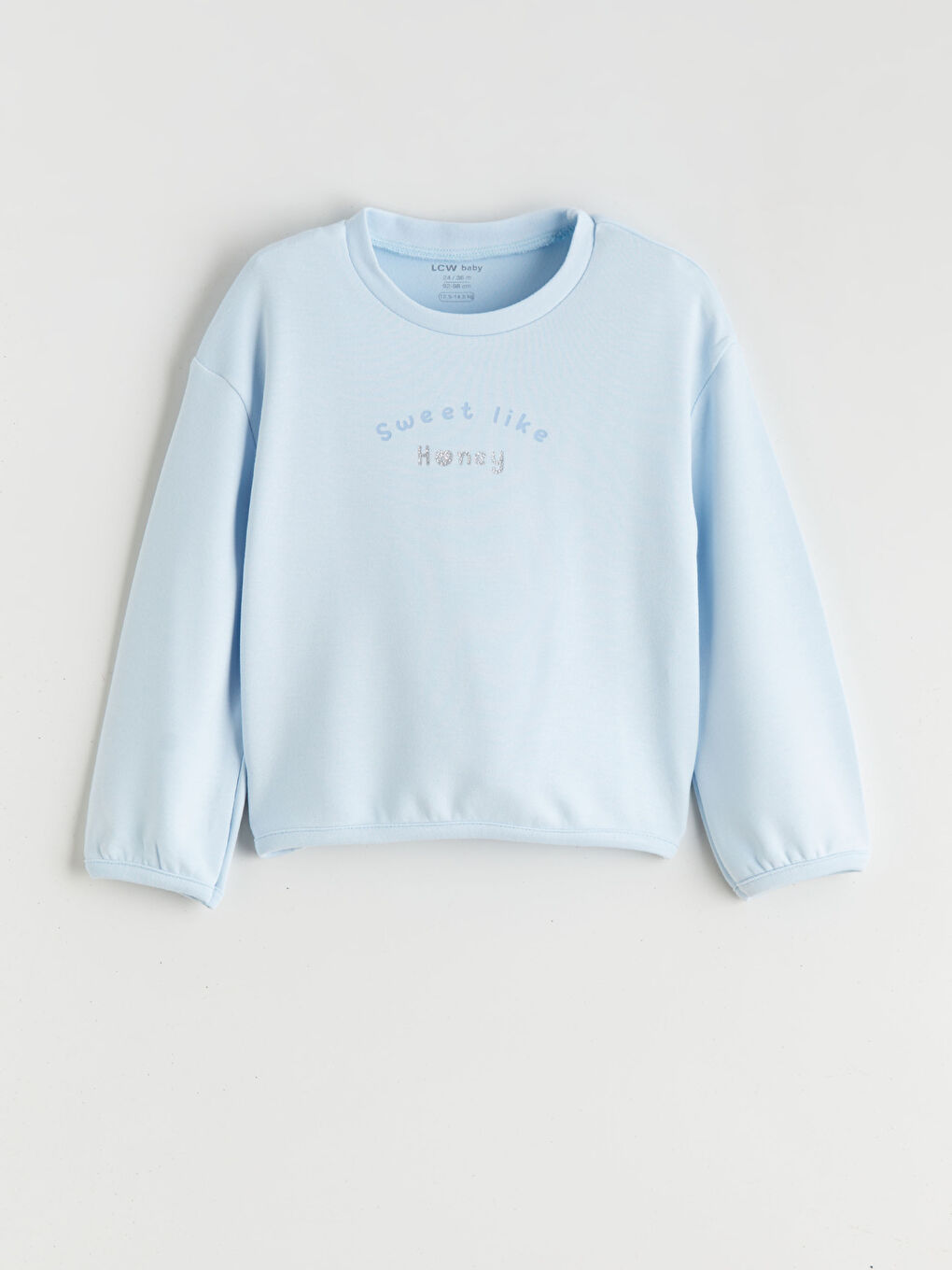 Mavi Bisiklet Yaka Baskılı Kız Bebek Sweatshirt