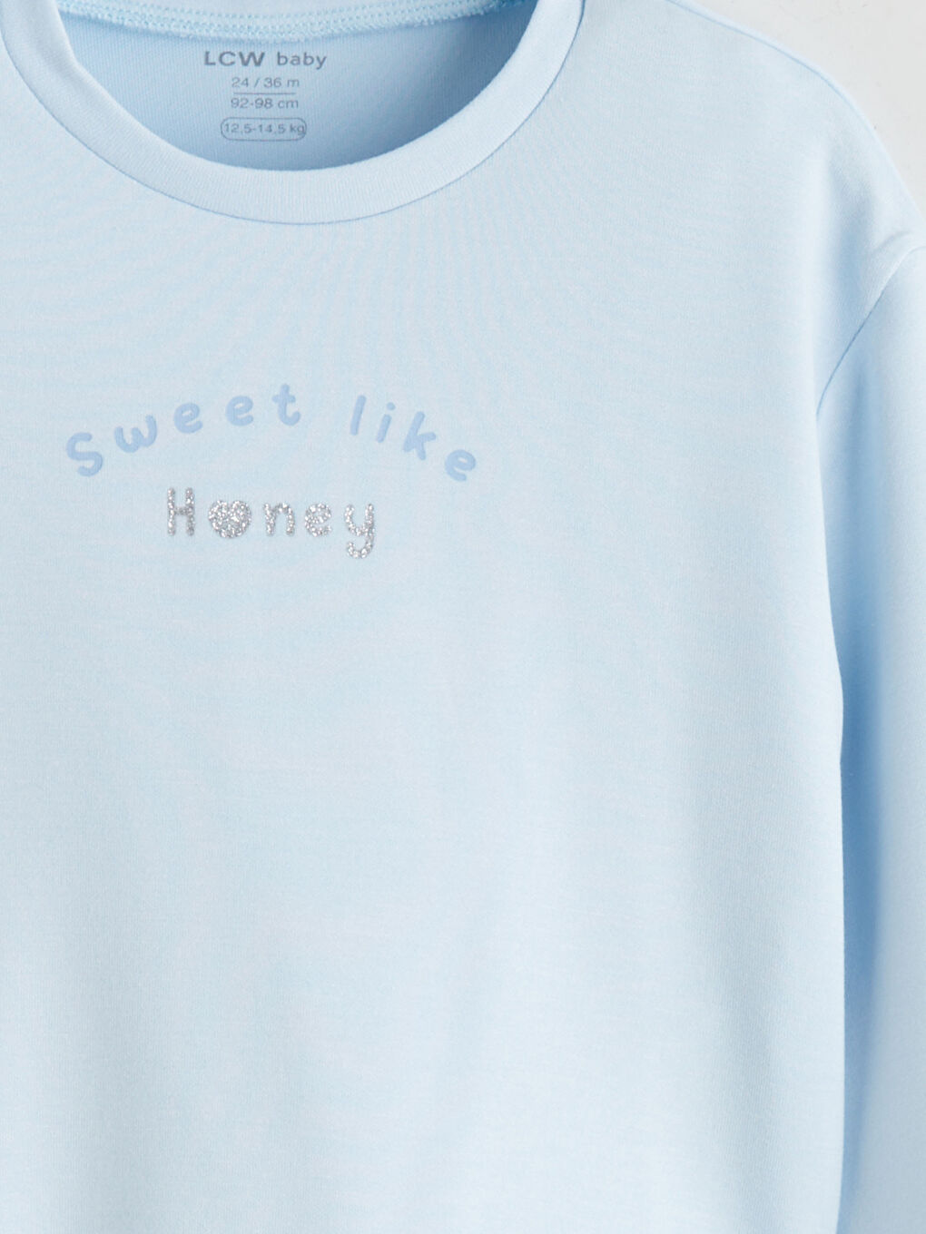 Mavi Bisiklet Yaka Baskılı Kız Bebek Sweatshirt-2