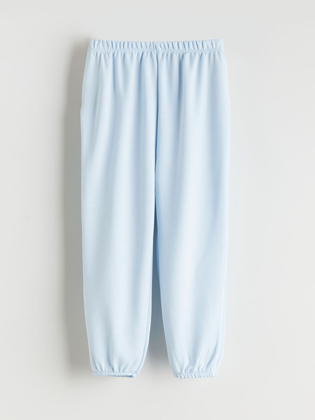 Mavi Beli Lastikli Kız Bebek Jogger Eşofman Altı