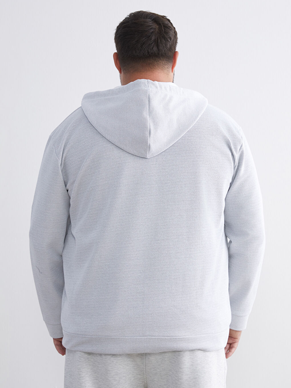 Man GREY Zip-Up Sweatshirt-3