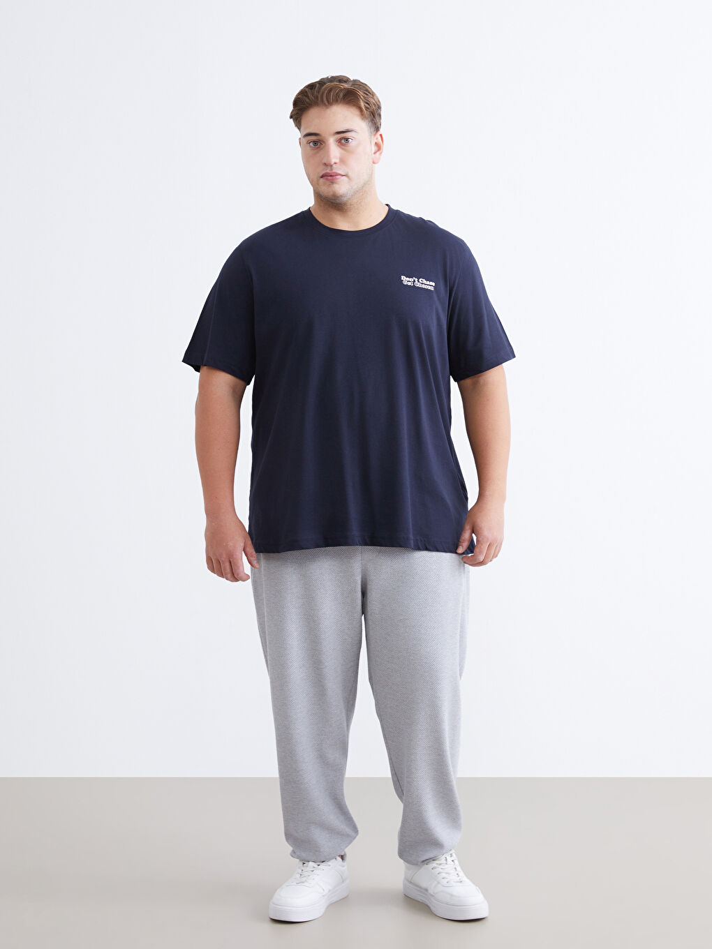 Мужчины Синий Футболка-5