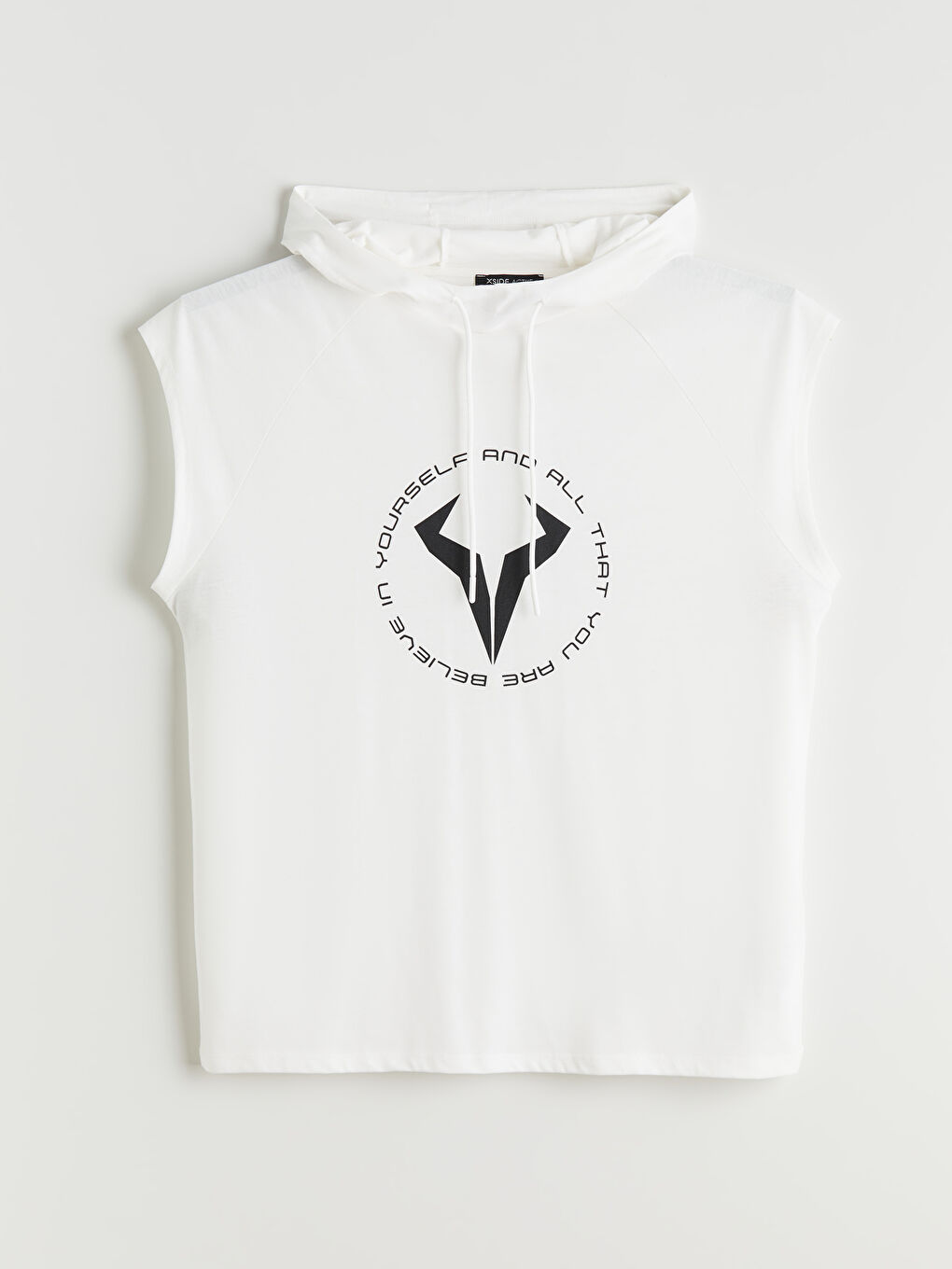 Αμάνικο Εκτυπωμένο Ανδρικό T-Shirt με Κουκούλα-4