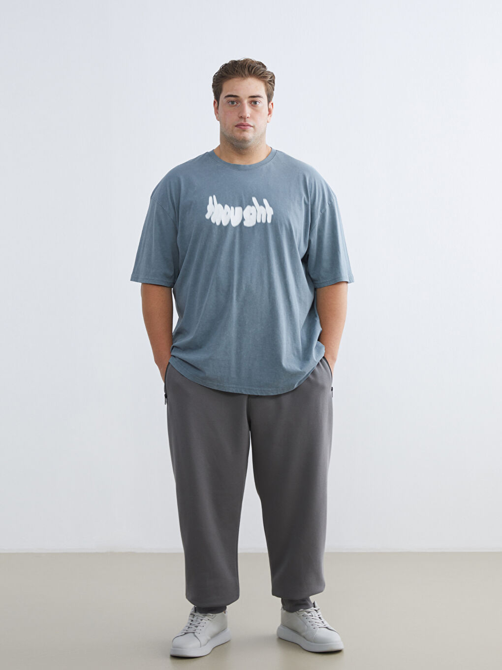 Büyük Beden Erkek Kalın Jogger Eşofman Altı-1