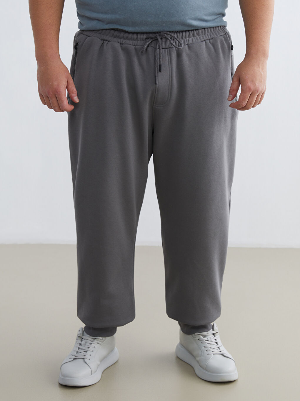 Büyük Beden Erkek Kalın Jogger Eşofman Altı-5
