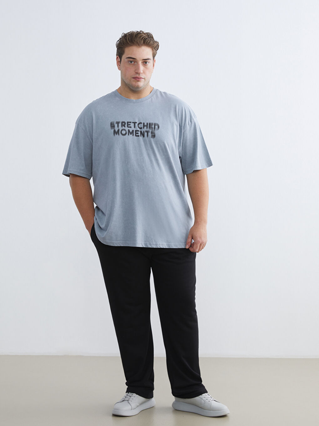 Plus Size Standard Fit Men's Sweatpants-1